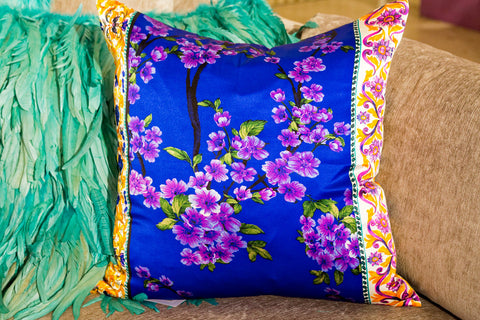 Cherry Silk Pillow Purple - Ann Gish