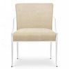 Richard Mishaan Berkley Leather Chair w/ White Powder Coating - Bolier & CO.