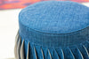 Aggie Pouf, Dark Blue - V Rugs & Home