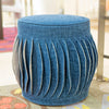 Aggie Pouf, Dark Blue - V Rugs & Home