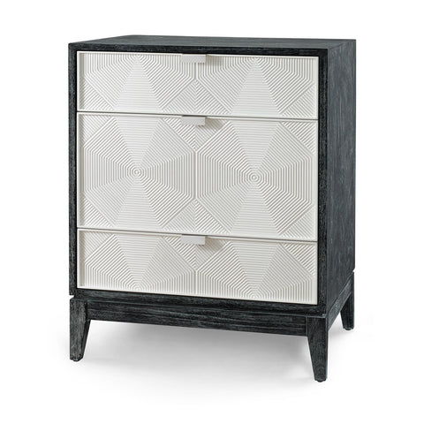 Borneo 3-Drawer Side Table, Black - Bungalow 5