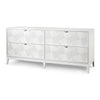 Borneo Extra Large 4-Drawer Dresser, White - Bungalow 5