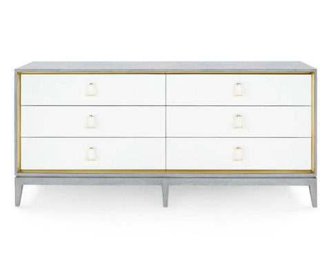Cameron Extra Large 6-Drawer Cabinet, Gray - Bungalow 5