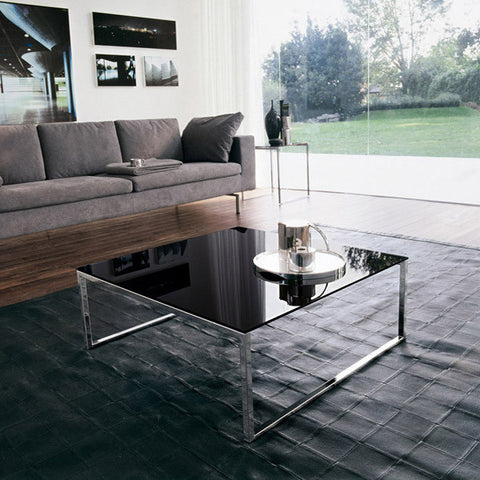 Central Coffee Table, Chrome/Black - Tonin Casa