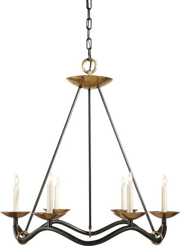 Choros Aged Iron Chandelier - Visual Comfort