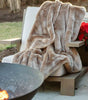 Couture Collection Champagne Mink Throw - Fabulous Furs at Luxe Home Pa in Gladwyne