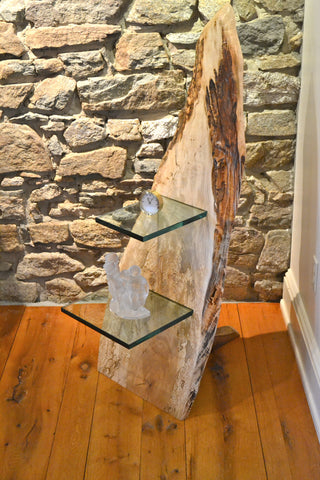 Cantilvered Maple Glass Shelf - Wood Shop