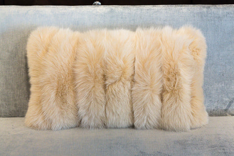 Fox Strip Vertical Pillow Snow - Adri Collection