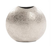 Frosted Silver Metal Vase - Small - Howard Elliott