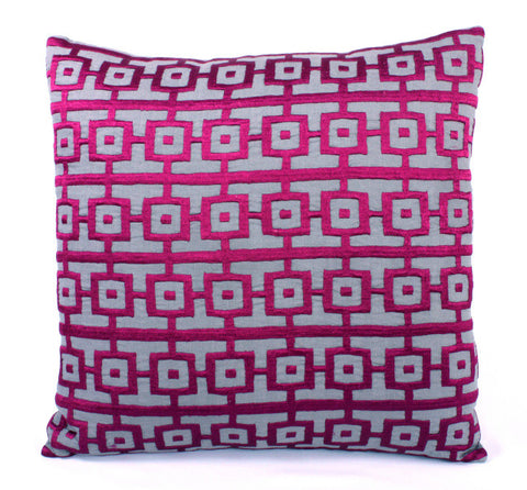 Graphic Square Design Pillow - Sabira Collection