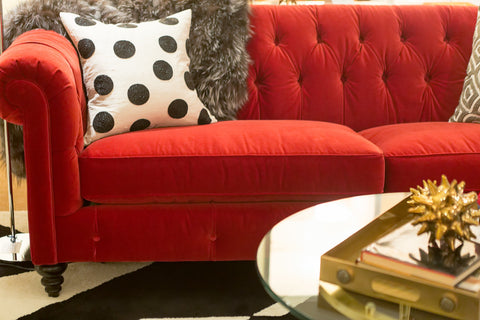 Harlequin Polka Dot Black On White - Sabira Collection