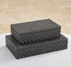 Woven Horn Boxes, Black - Global Views