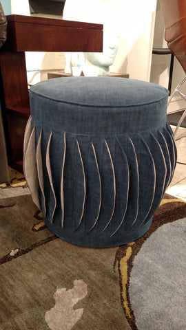 Aggie Pouf, Dark Blue - V Rugs & Home