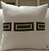 Giorgio Linen Ingot Tape Pillow in Raven Colorway, 22 x 22 by Ryan Studio