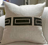 Giorgio Linen Ingot Tape Pillow in Raven Colorway by Ryan Studio