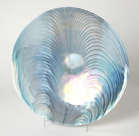 Ivory Turquoise Feather Swirl Murano Glass Collection - Global Views