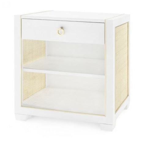 Karen One-Drawer Side Table, White - Bungalow 5