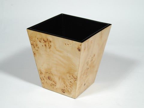 Mappa Burl Inlay Waste Basket - Pacific Connections