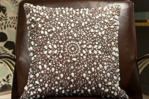 Light Green Opaline Floral Beading - Sabira Collection