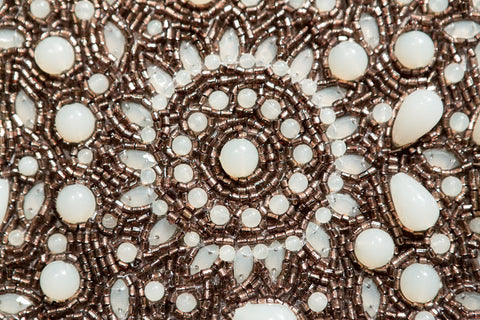 Light Green Opaline Floral Beading - Sabira Collection