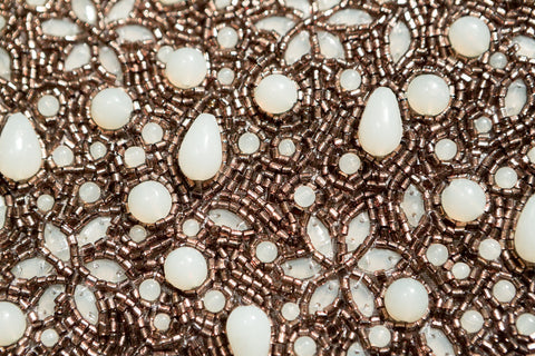 Light Green Opaline Floral Beading - Sabira Collection