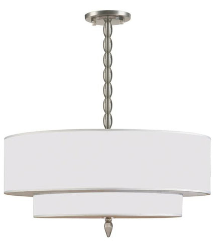 Luxo 5 Light Satin Nickel Chandelier - Crystorama