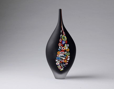 Millie Vase Black - Teign Valley Glass