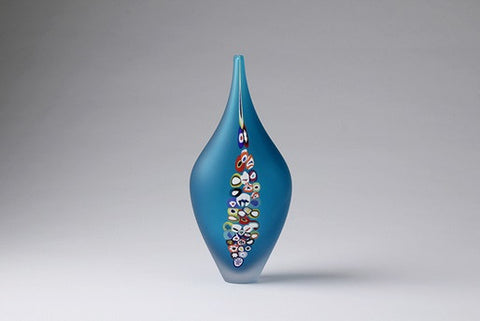 Millie Vase Blue Copper - Teign Valley Glass