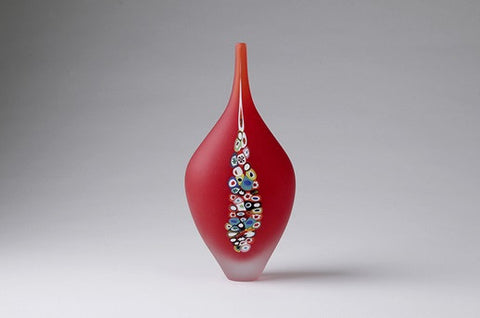 Millie Vase Cherry - Teign Valley Glass