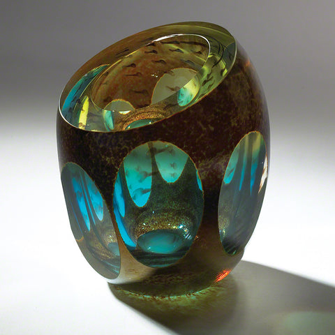 Molten Jewel Vase Aqua - Global Views