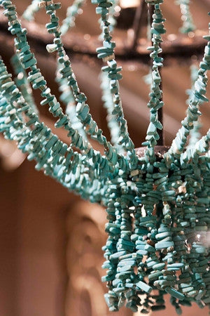 Beaded Turquoise Chandelier - Regina-Andrew Design