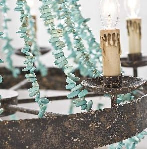 Beaded Turquoise Chandelier - Regina-Andrew Design