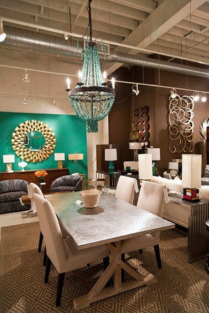 Beaded Turquoise Chandelier - Regina-Andrew Design