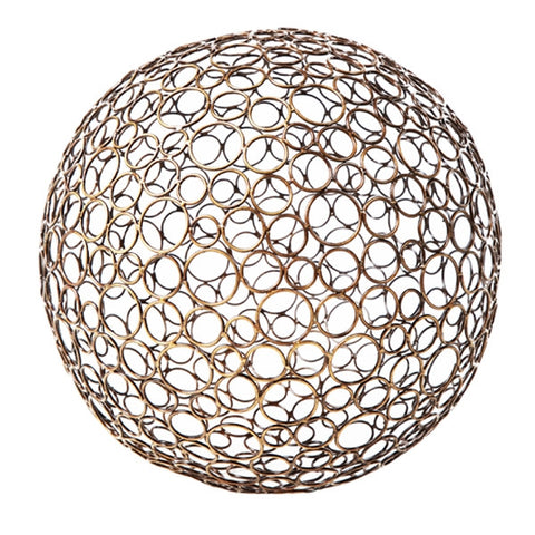 Metal Circle Ball 4" - Gold Leaf Design Group