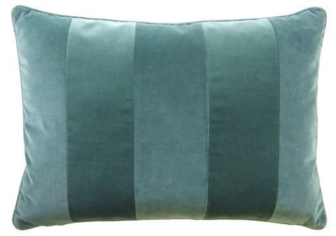 Giorgio Stripe Aquamarine Pillow 14x20 - Ryan Studio
