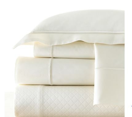 King Percale Ivory Pillowcase - Legacy Linens