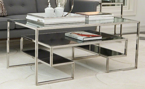 One-Up Cocktail Table, Stainless Steel - Global Views