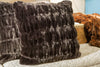 Onyx Mink Faux Fur 24" Square Pillow - Fabulous Furs