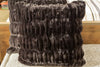 Onyx Mink Faux Fur 24" Square Pillow - Fabulous Furs