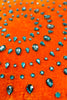 Pumpkin Silk Turquoise Rhinestones - Sabira Collection