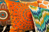 Pumpkin Silk Turquoise Rhinestones - Sabira Collection