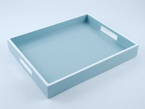 Reiko Tray Cool Gray With White Trim - Pacific Connections
