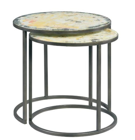 Riley Nested Side Table Antique Eglomise - Modern Living by Lillian August
