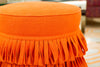 Rita Round Pouf, Orange - V Rugs & Home