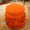 Rita Round Pouf, Orange - V Rugs & Home