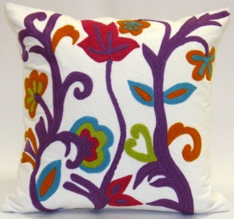 Whimsy Spring Garden Pillow - Sabira Collection