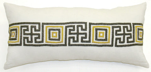 Sorento Greek Key Pillow - Sabira Collection