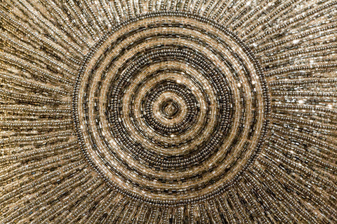 Sunburst Fully Embroidered Pillow - Sabira Collection