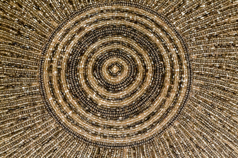 Sunburst Fully Embroidered Pillow - Sabira Collection