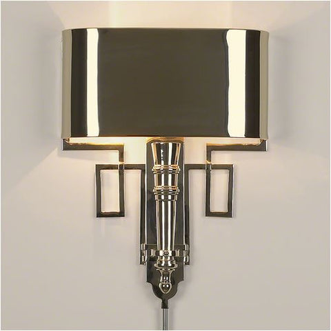 Torch Wall Sconce w/Shade, Nickel - Global Views